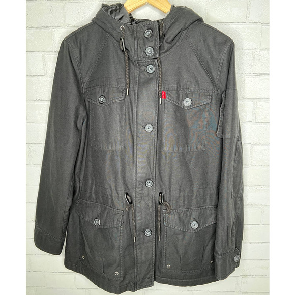 Levi's Men's XL Denim Utility Jacket Longline Full Zip. Fits small. - Picture 1 of 5